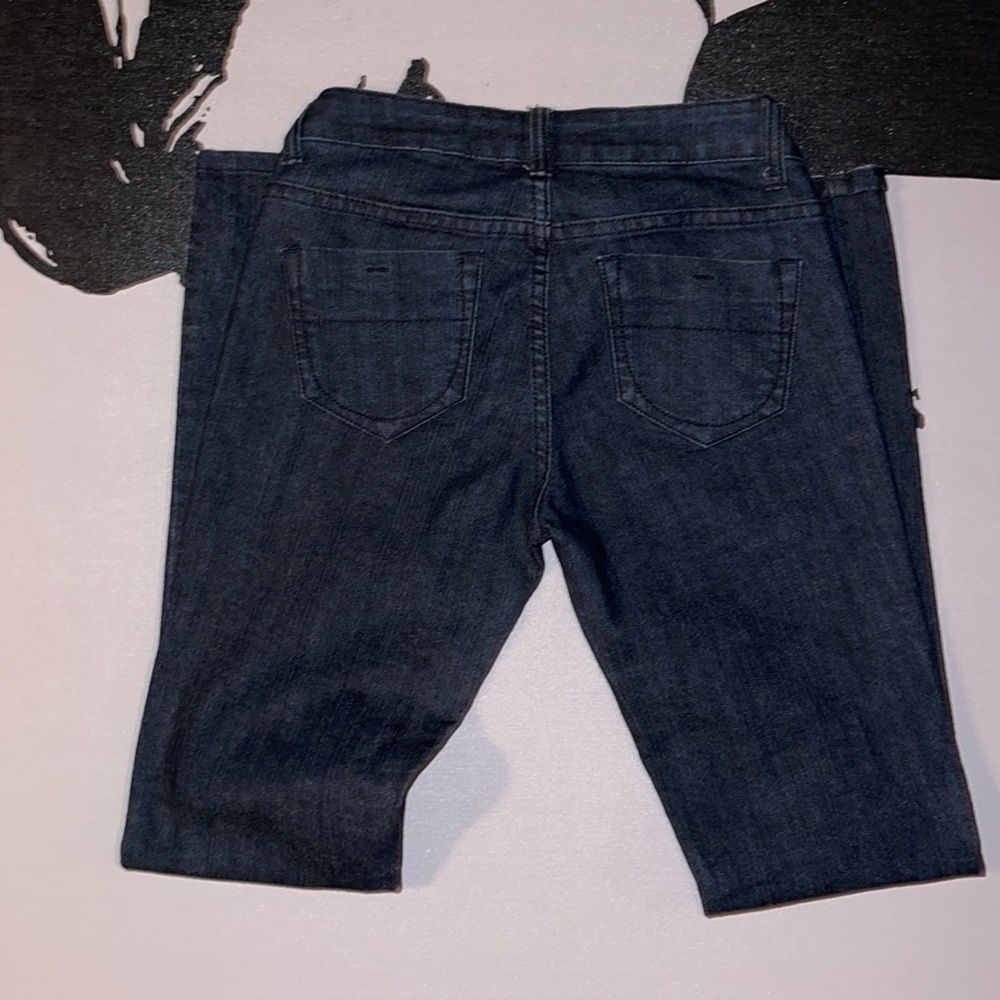Forever 21 | Dark Blue 5 Pocket Straight Leg Jeans w/ Silver Hardware - Picture 4 of 5